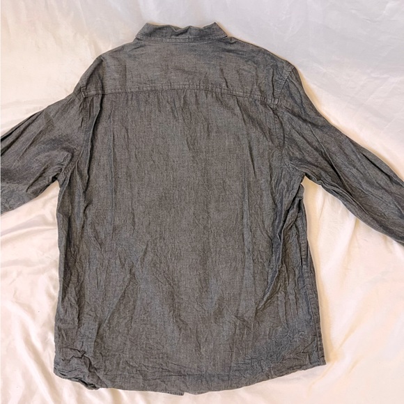 American Rag Men’s Snap Button Shirt - Large Nearly Black Charcoal - Picture 5 of 9